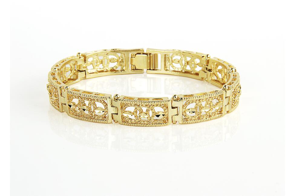 Luxus Design Armband 9 mm 750er Gold 18 Karat vergoldet gelbgold Damen B1015 eBay