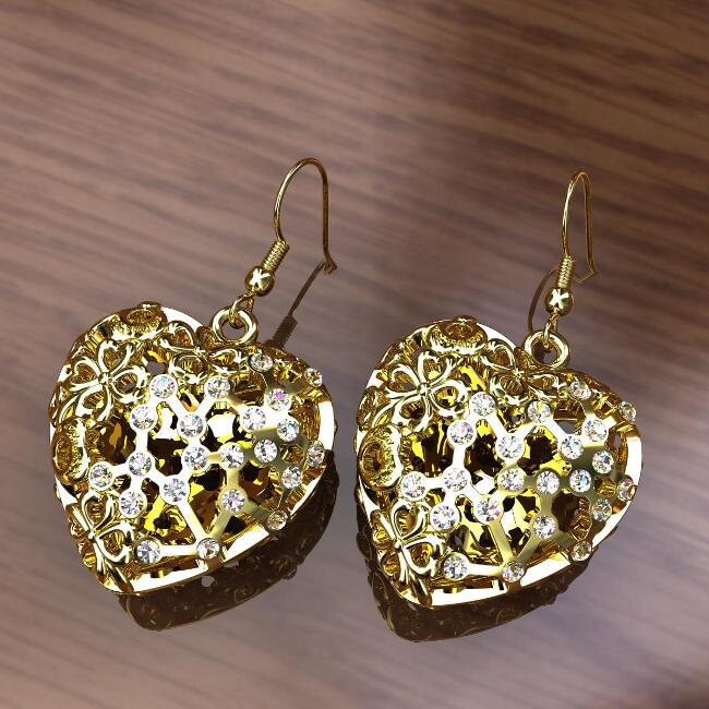 Orecchini A Goccia Con Zirconi, Placcati Oro 18 Carati - Gioielli Eleganti Per Matrimonio E Festa