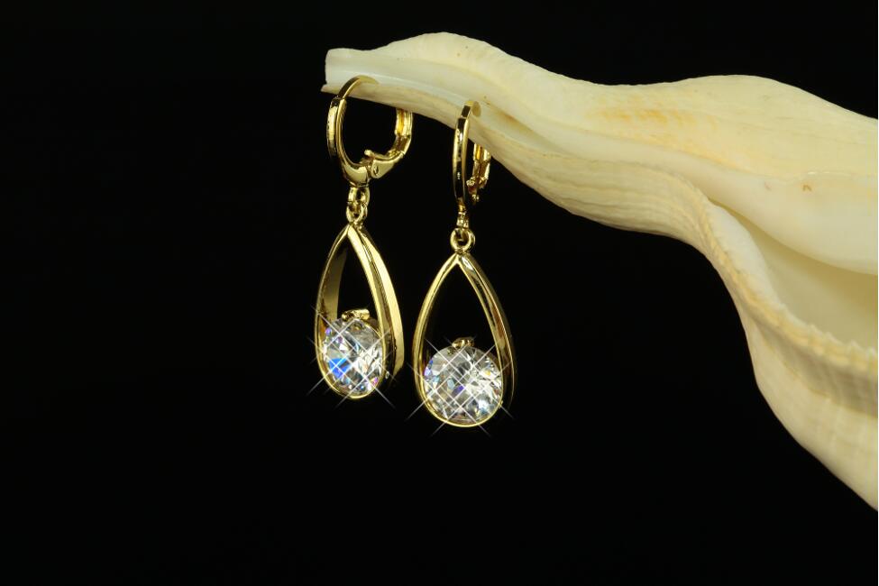 Aretes pendientes creolen dorado 750er 18k dorado brillante pulido!
